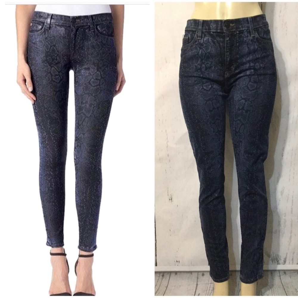 Hudson Jeans Nico Super Skinny Snake Print Sz 32
